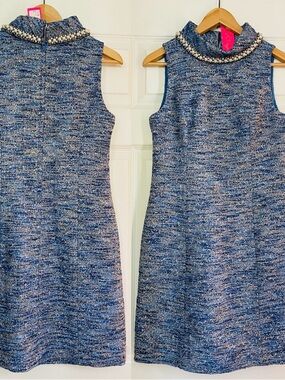 NWT Lilly Pulitzer Portia Shift - 4 - Blue Thistle Resort Boucle